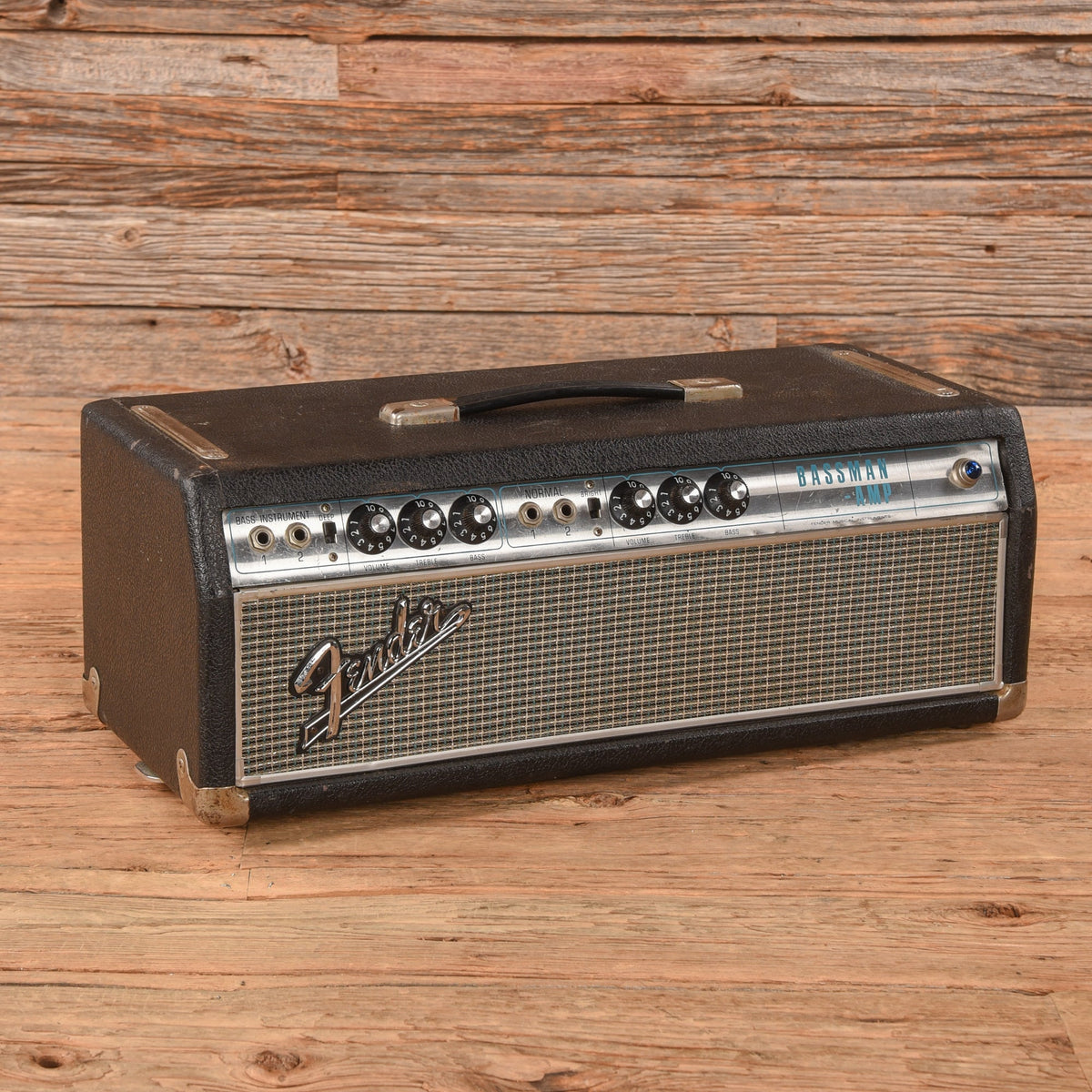 Fender Bassman "Drip Edge" 2-Channel 50-Watt Guitar Amp Head Black 1968 - MusicMarket