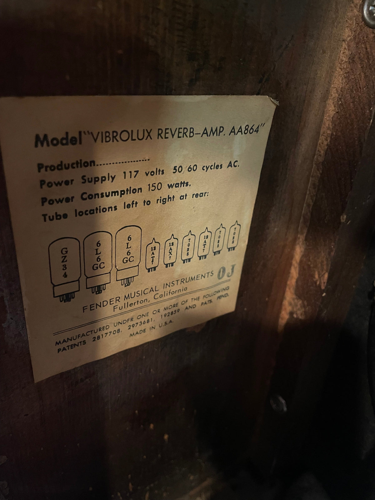 Fender Vibrolux Reverb 1965 - View 6 | MusicMarket
