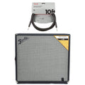 Fender Rumble 1x15 Cabinet Black/Silver Cable Bundle - MusicMarket