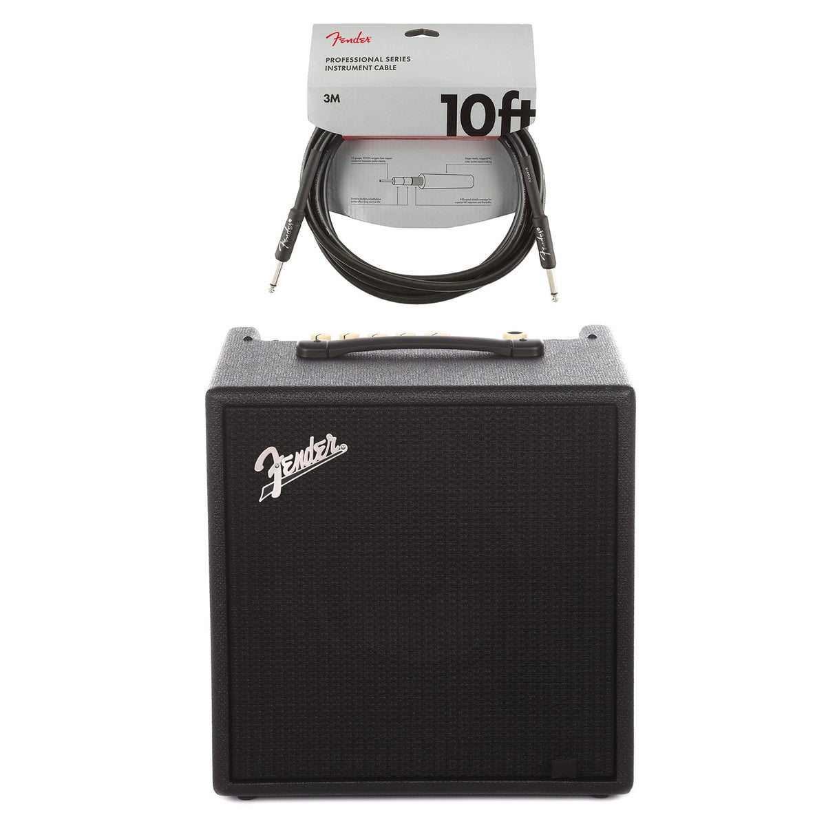 Fender Rumble LT25 Bass Amp Combo Cable Bundle - MusicMarket