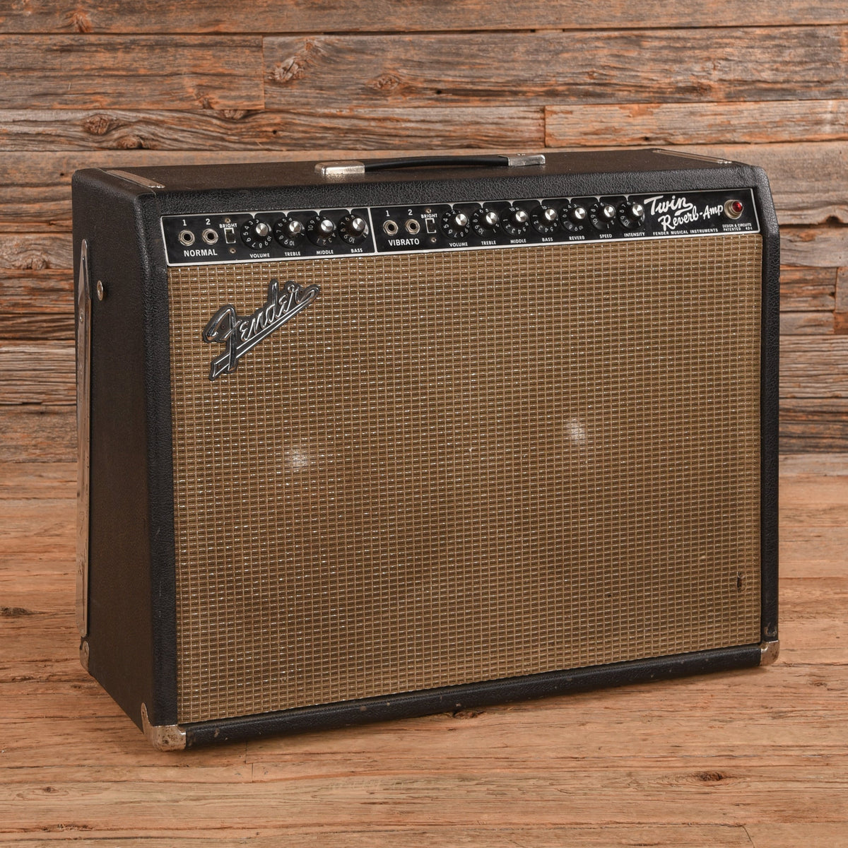Fender Black Panel Twin Reverb 2-Channel 85-Watt 2x12" Guitar Combo 1965 - MusicMarket