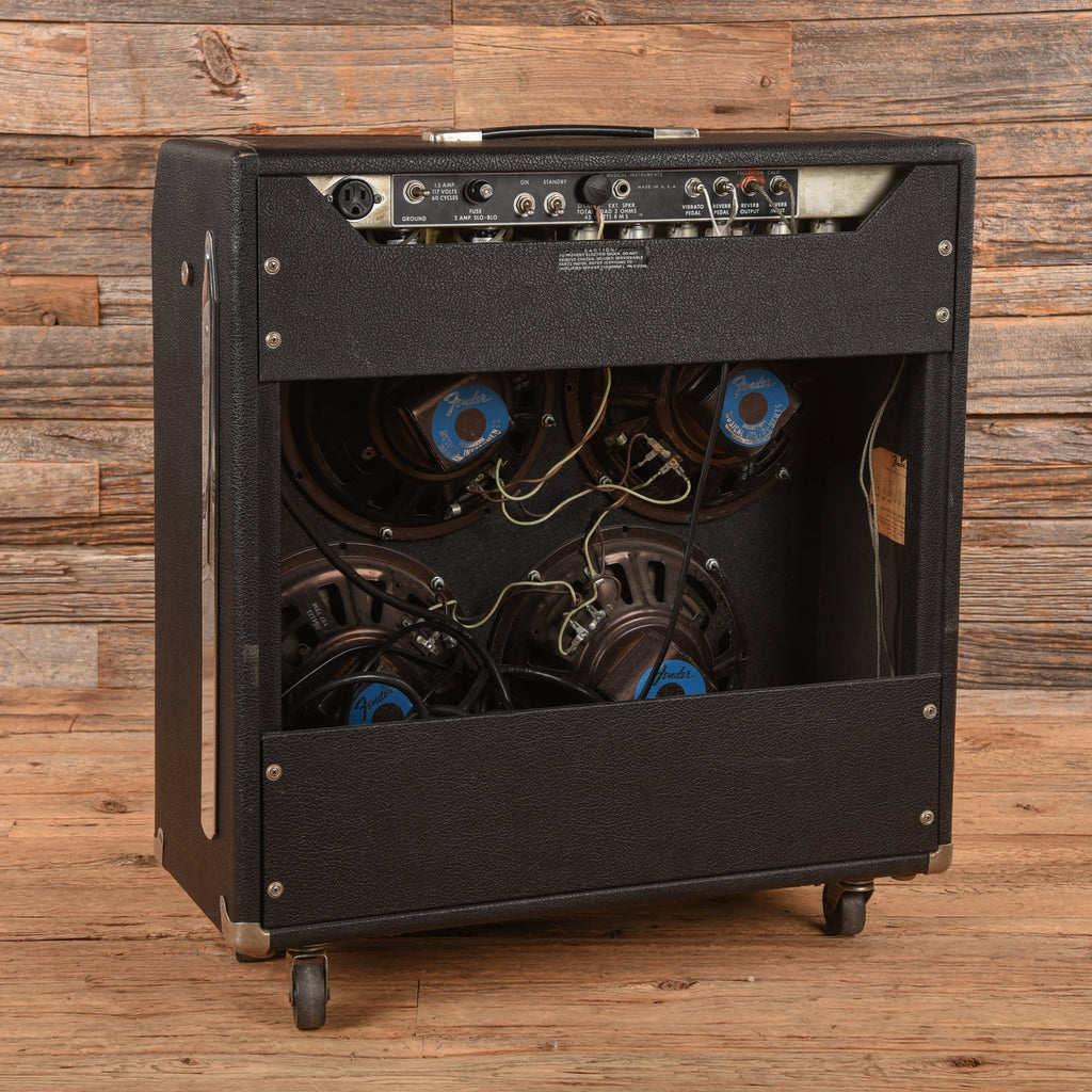 Fender Super Reverb 2-Channel 45-Watt 4x10" Guitar Combo Amp w/Black Panels 1974 - View 2 | MusicMarket