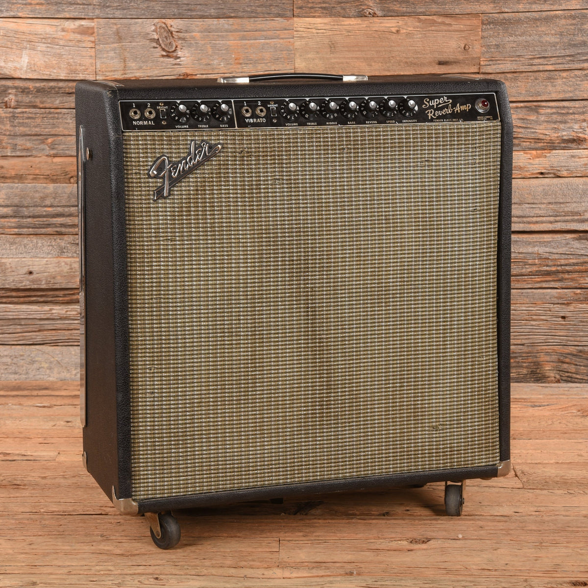 Fender Super Reverb 2-Channel 45-Watt 4x10" Guitar Combo Amp w/Black Panels 1974 - MusicMarket