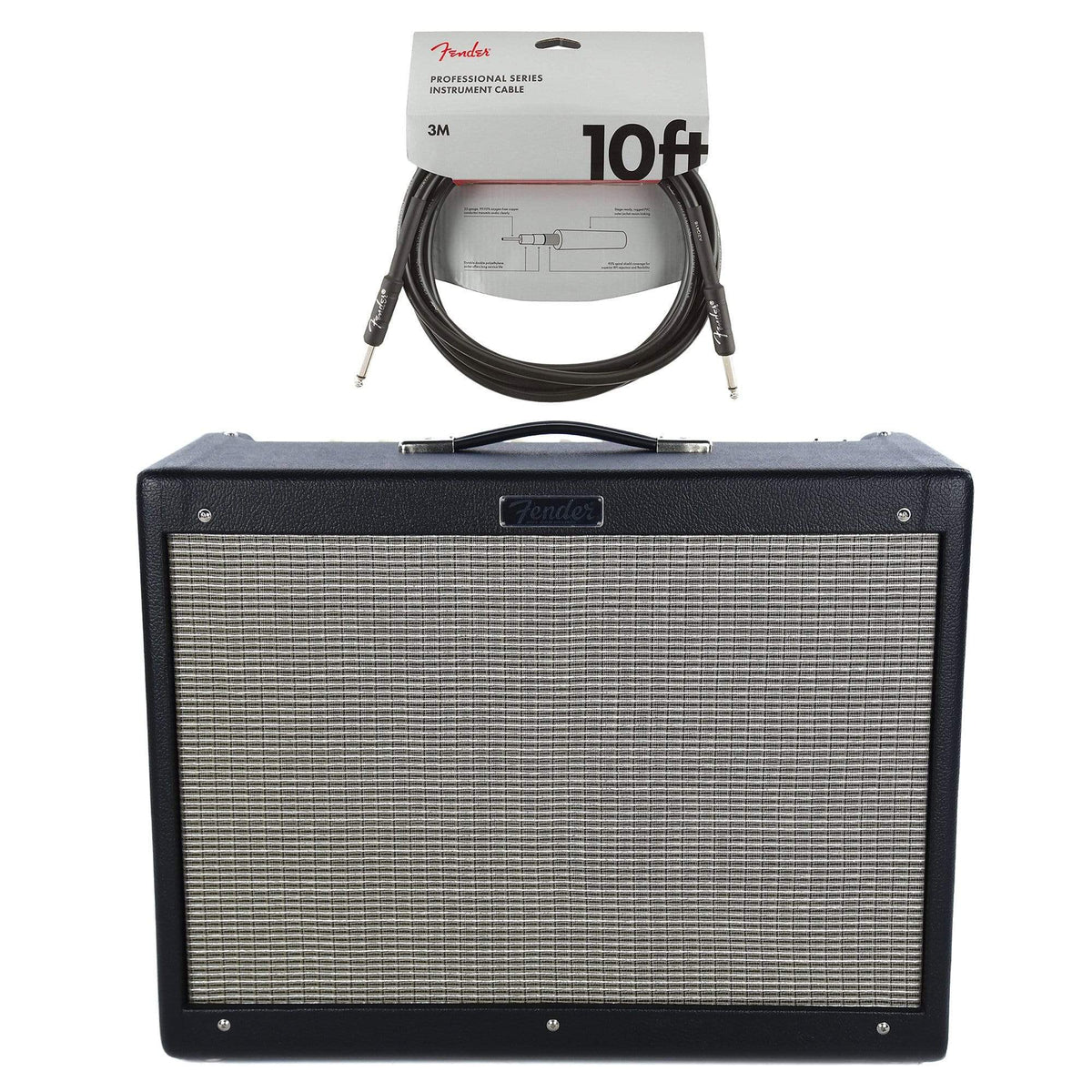 Fender Hot Rod Deluxe IV 1x12 Combo Black Cable Bundle - MusicMarket
