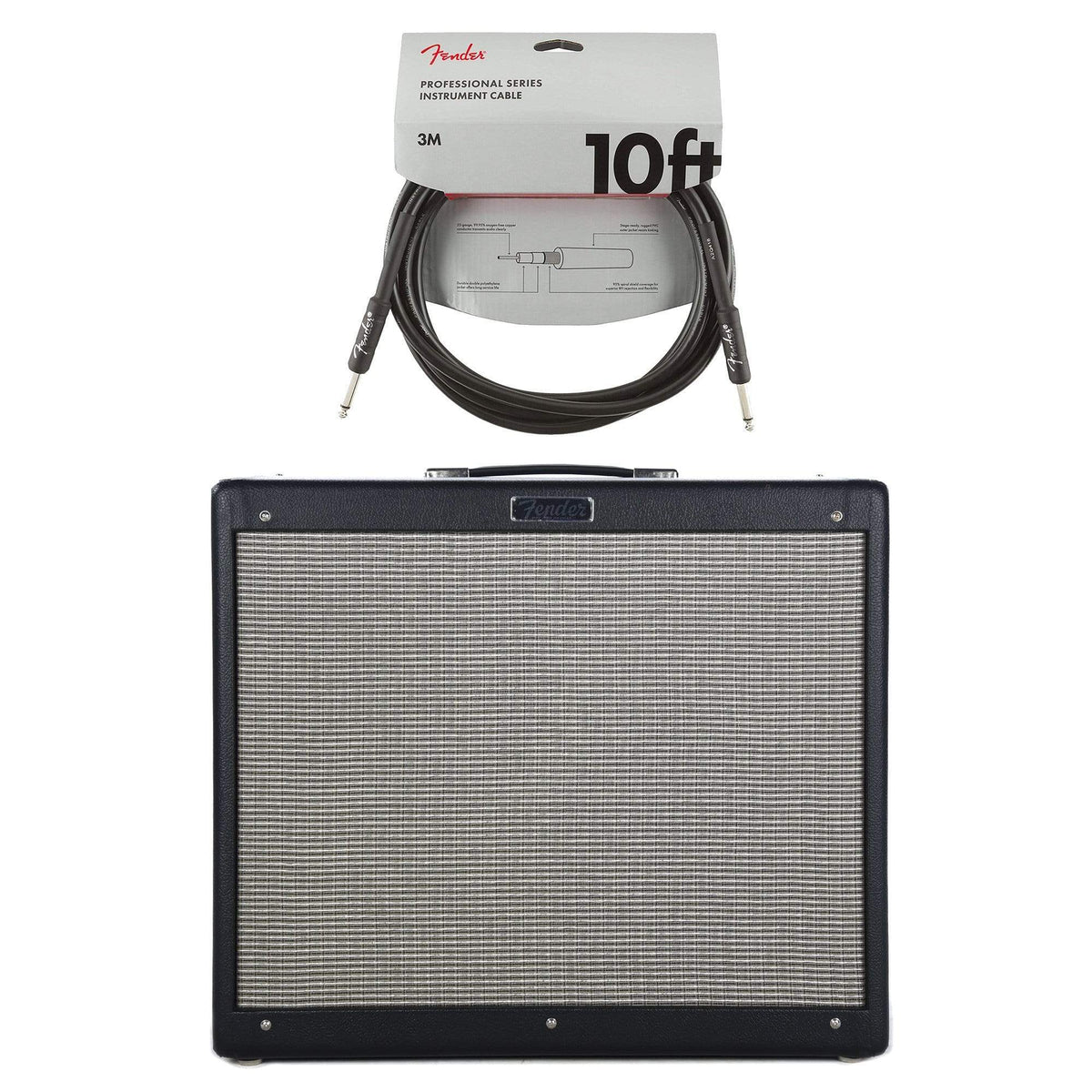 Fender Hot Rod Deville IV 2x12 Combo Black Cable Bundle - MusicMarket