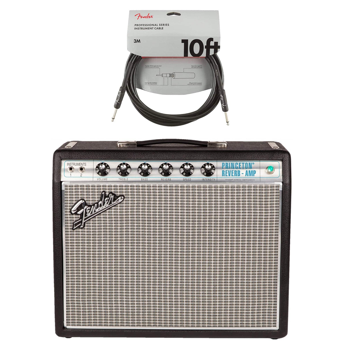Fender Vintage Modified '68 Custom Princeton Reverb Silverface Cable Bundle - MusicMarket