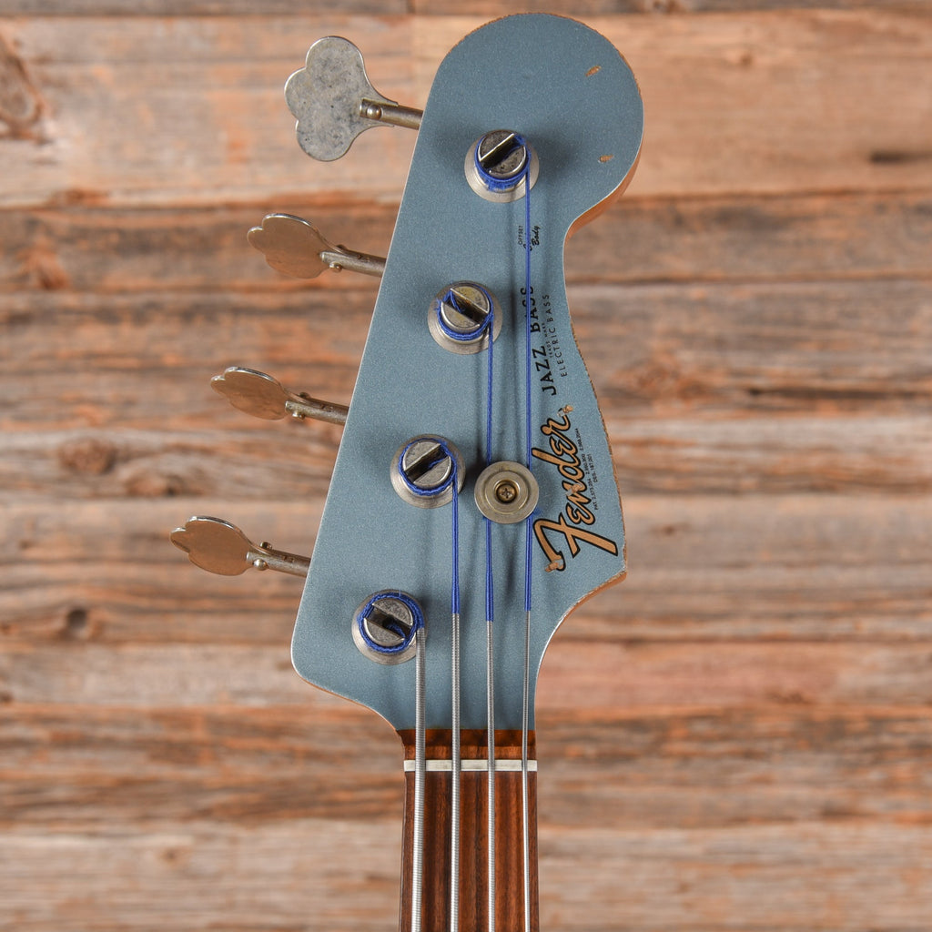 Fender 60th Anniversary Road Worn 60s Jazz Bass Firemist Silver 2019 - View 6 | MusicMarket