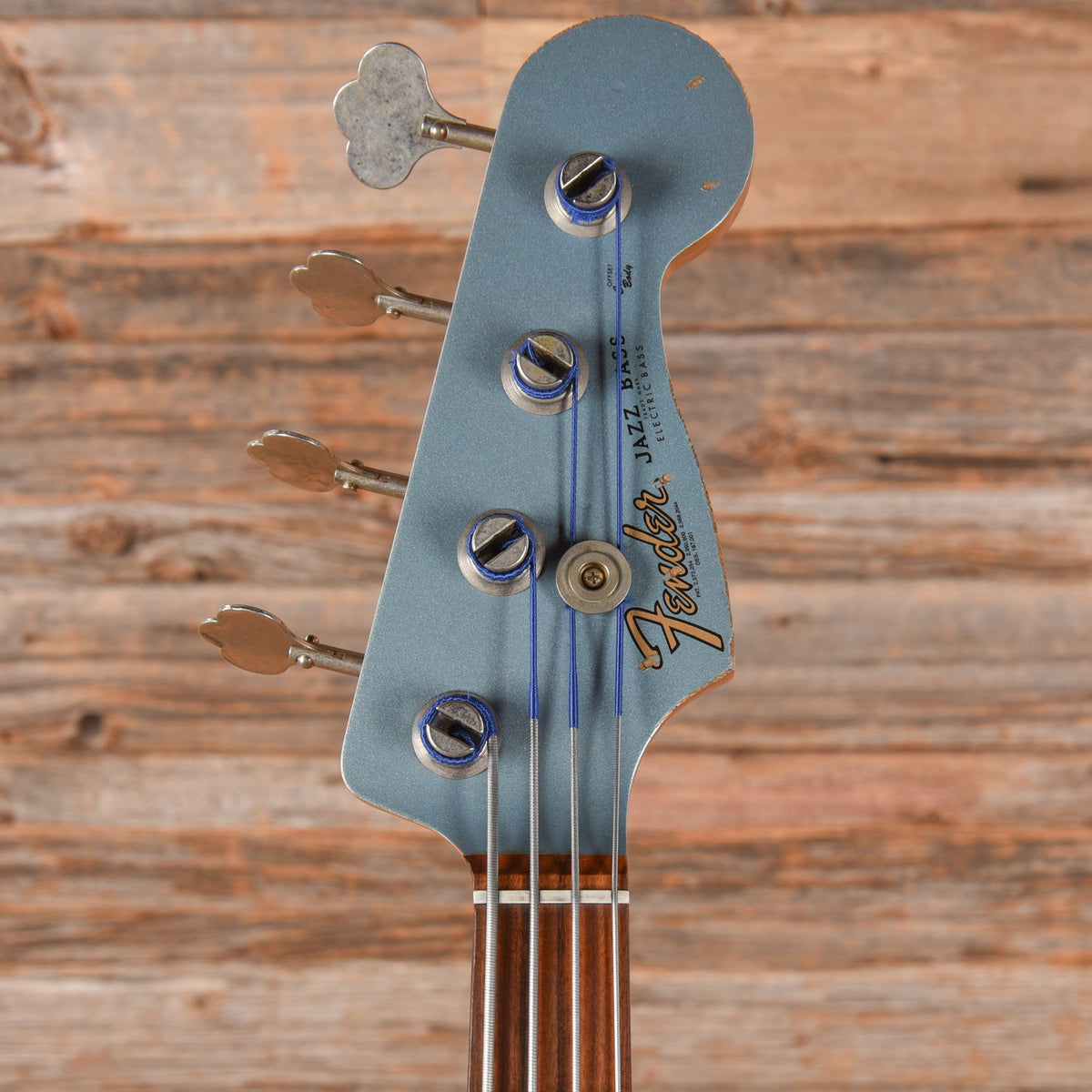 Fender 60th Anniversary Road Worn 60s Jazz Bass Firemist Silver 2019 - View 6 | MusicMarket