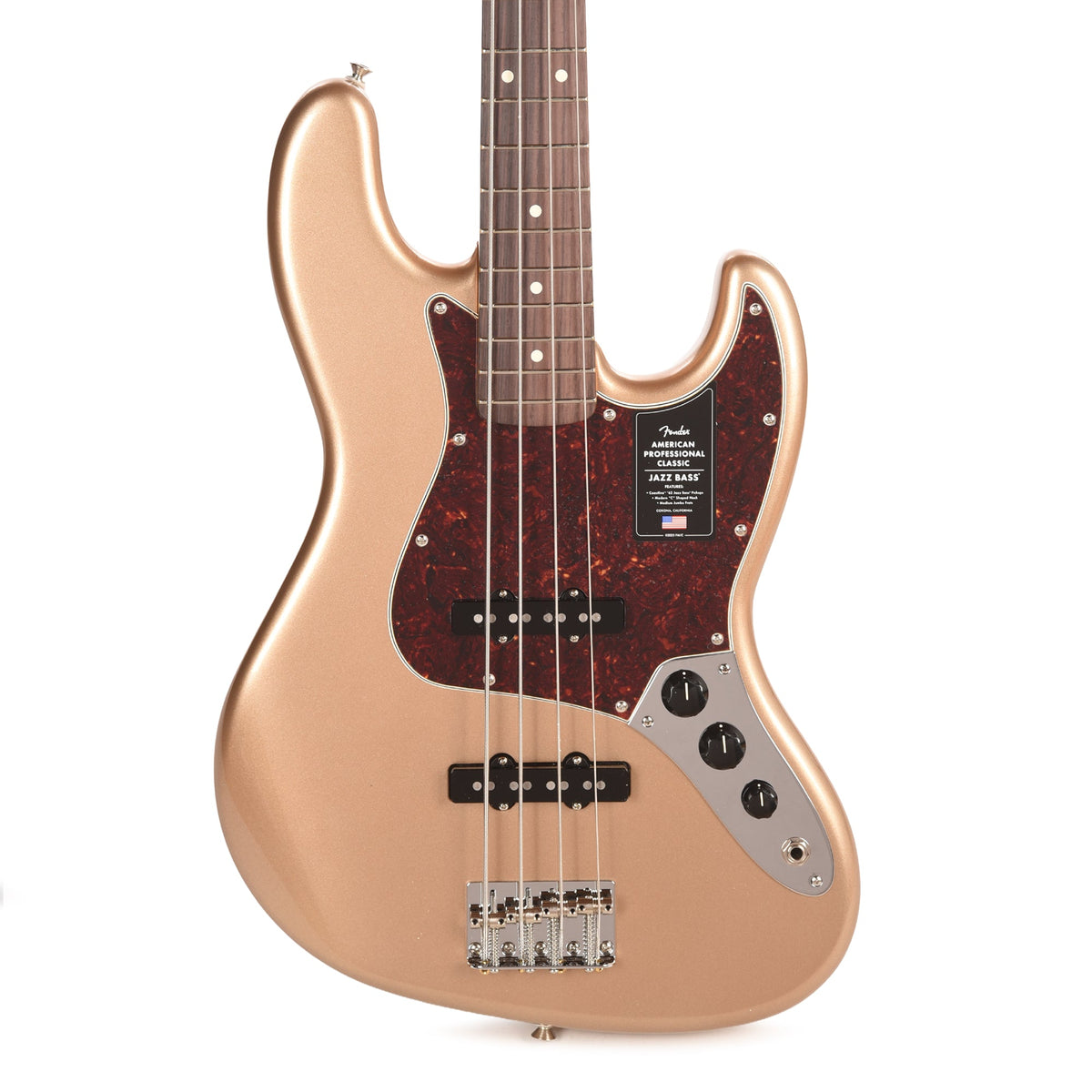 Fender American Professional Classic Jazz Bass Faded Firemist Gold - View 2 | MusicMarket