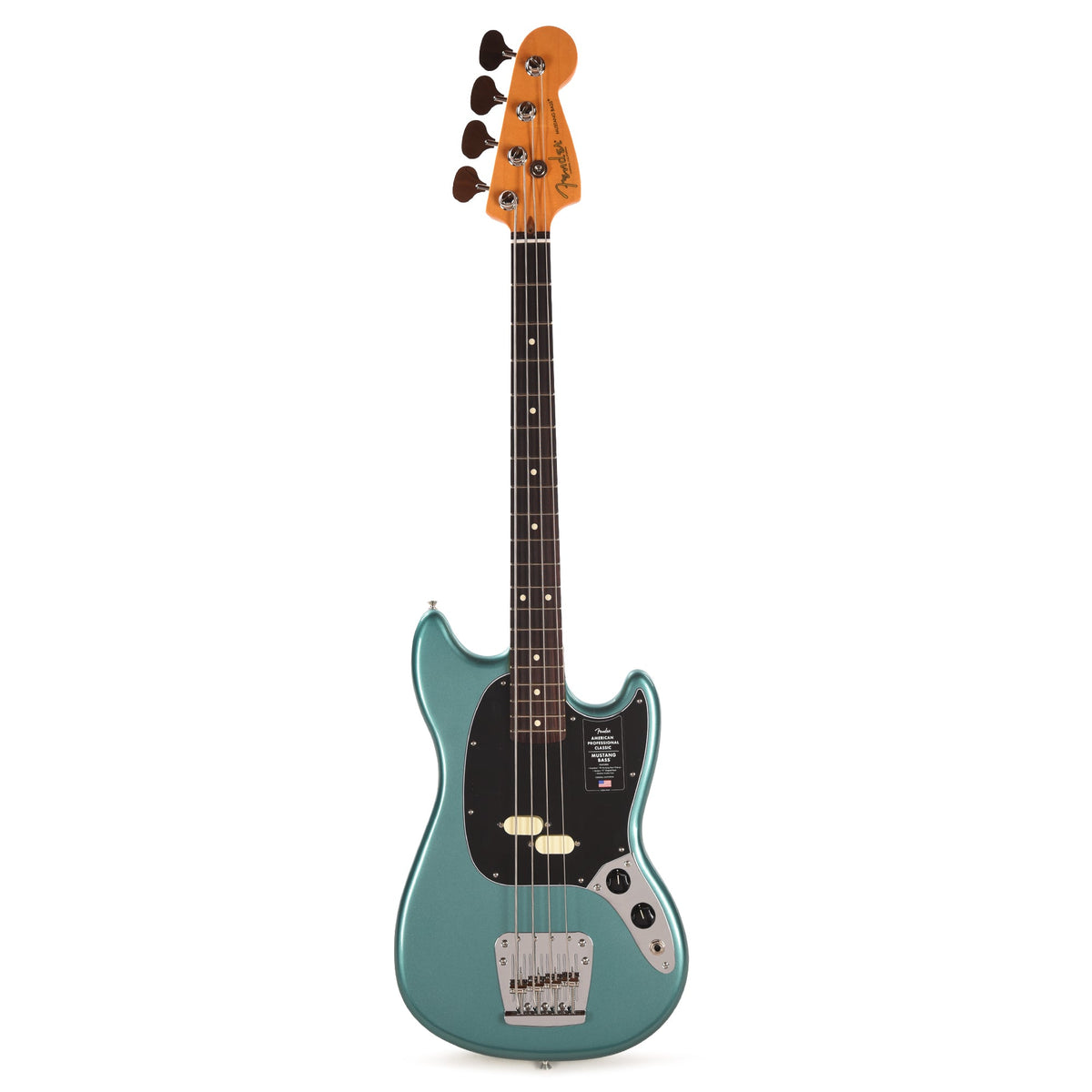 Fender American Professional Classic Mustang Bass Faded Sherwood Green Metallic - View 4 | MusicMarket