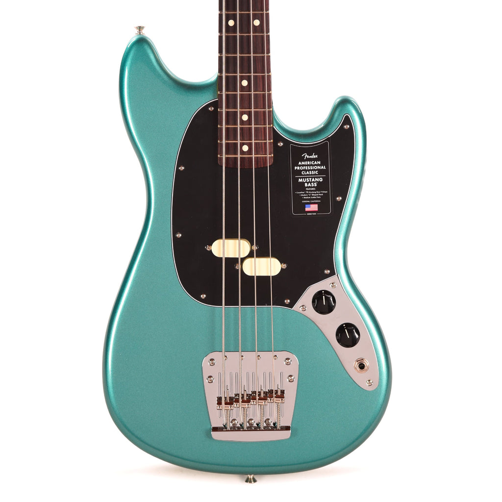 Fender American Professional Classic Mustang Bass Faded Sherwood Green Metallic - View 2 | MusicMarket