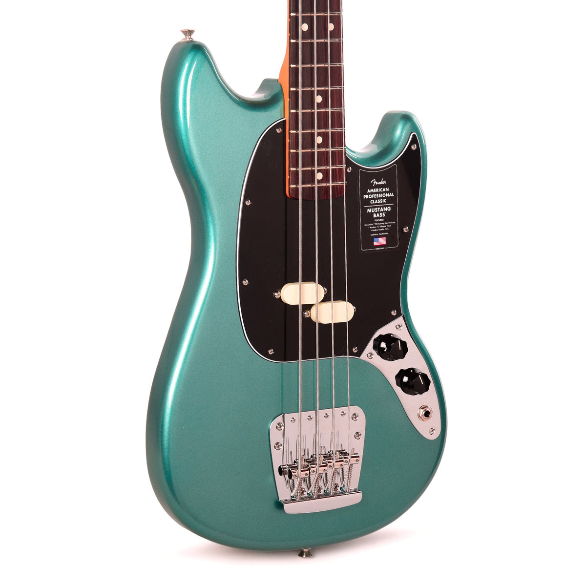 Fender American Professional Classic Mustang Bass Faded Sherwood Green Metallic - MusicMarket