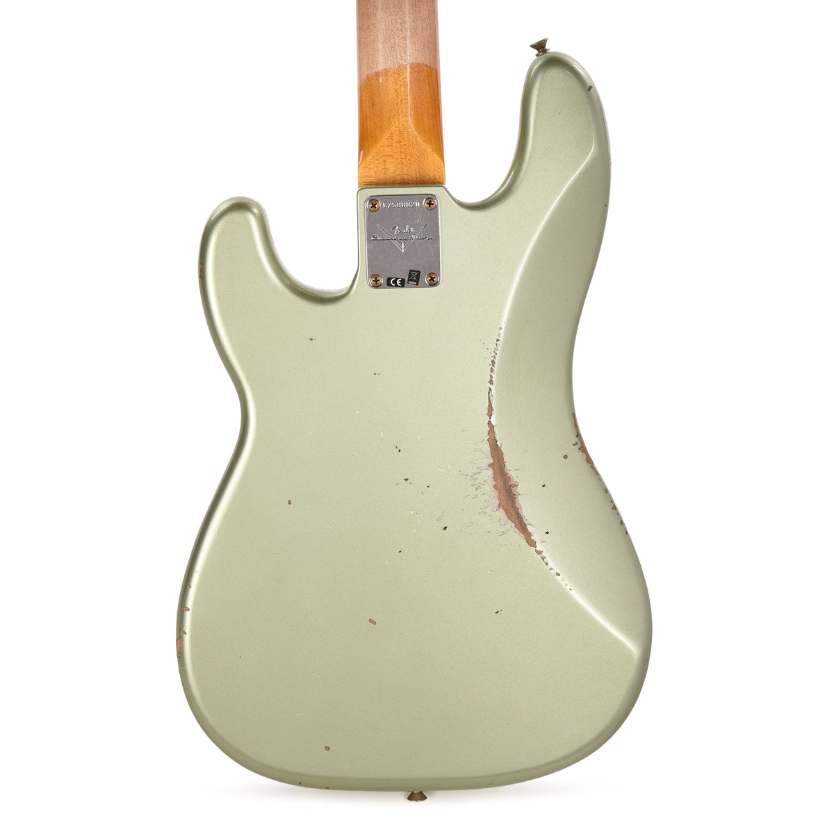 Fender Custom Shop 1960 Precision Bass Relic Super Faded Aged Sage Green Metallic - View 3 | MusicMarket