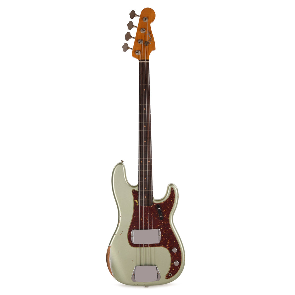 Fender Custom Shop 1960 Precision Bass Relic Super Faded Aged Sage Green Metallic - View 4 | MusicMarket