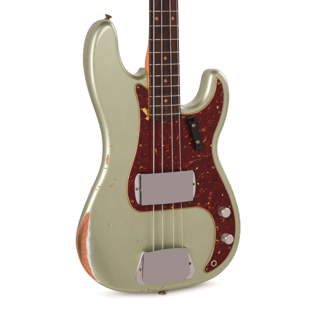 Fender Custom Shop 1960 Precision Bass Relic Super Faded Aged Sage Green Metallic - MusicMarket