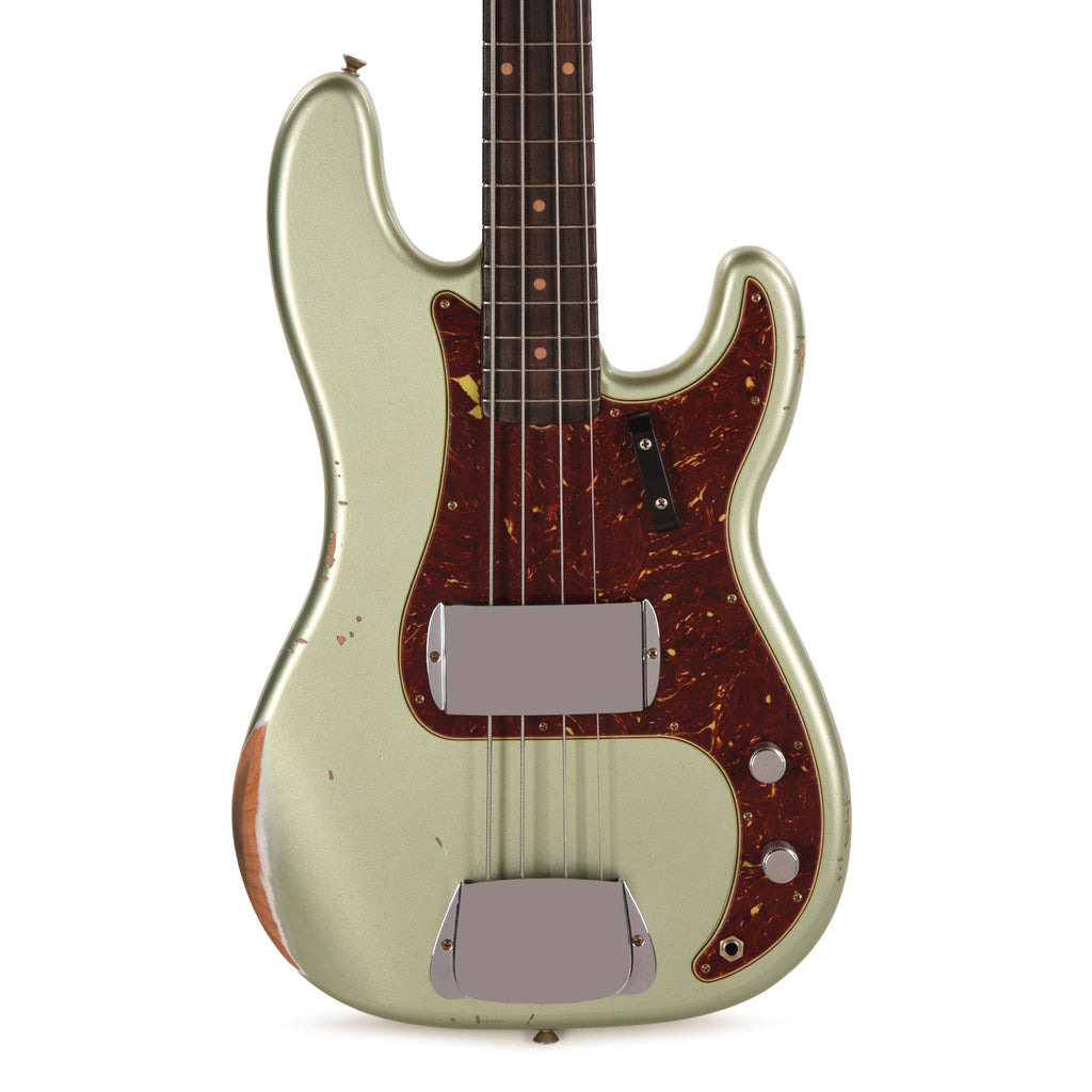 Fender Custom Shop 1960 Precision Bass Relic Super Faded Aged Sage Green Metallic - View 2 | MusicMarket