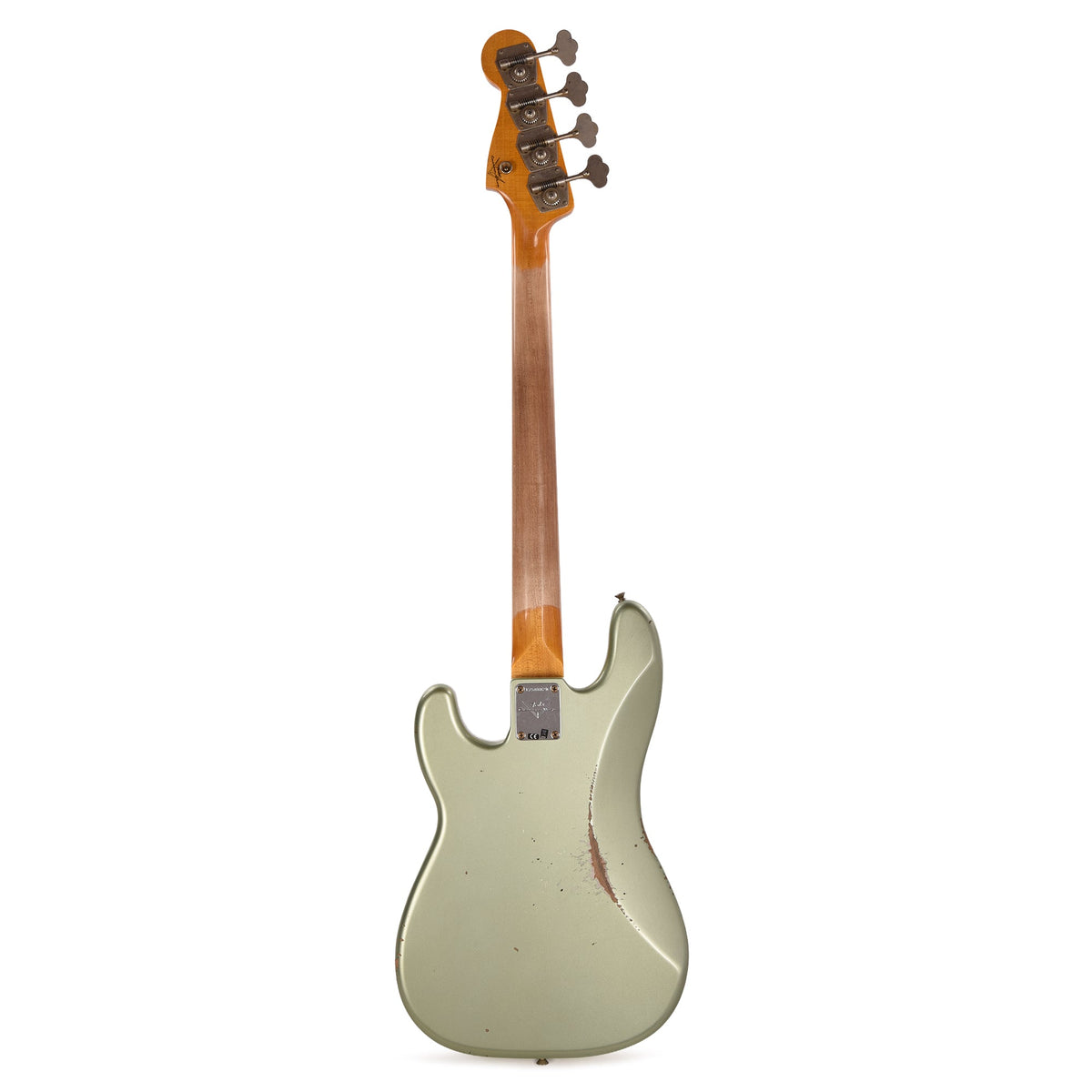 Fender Custom Shop 1960 Precision Bass Relic Super Faded Aged Sage Green Metallic - View 5 | MusicMarket