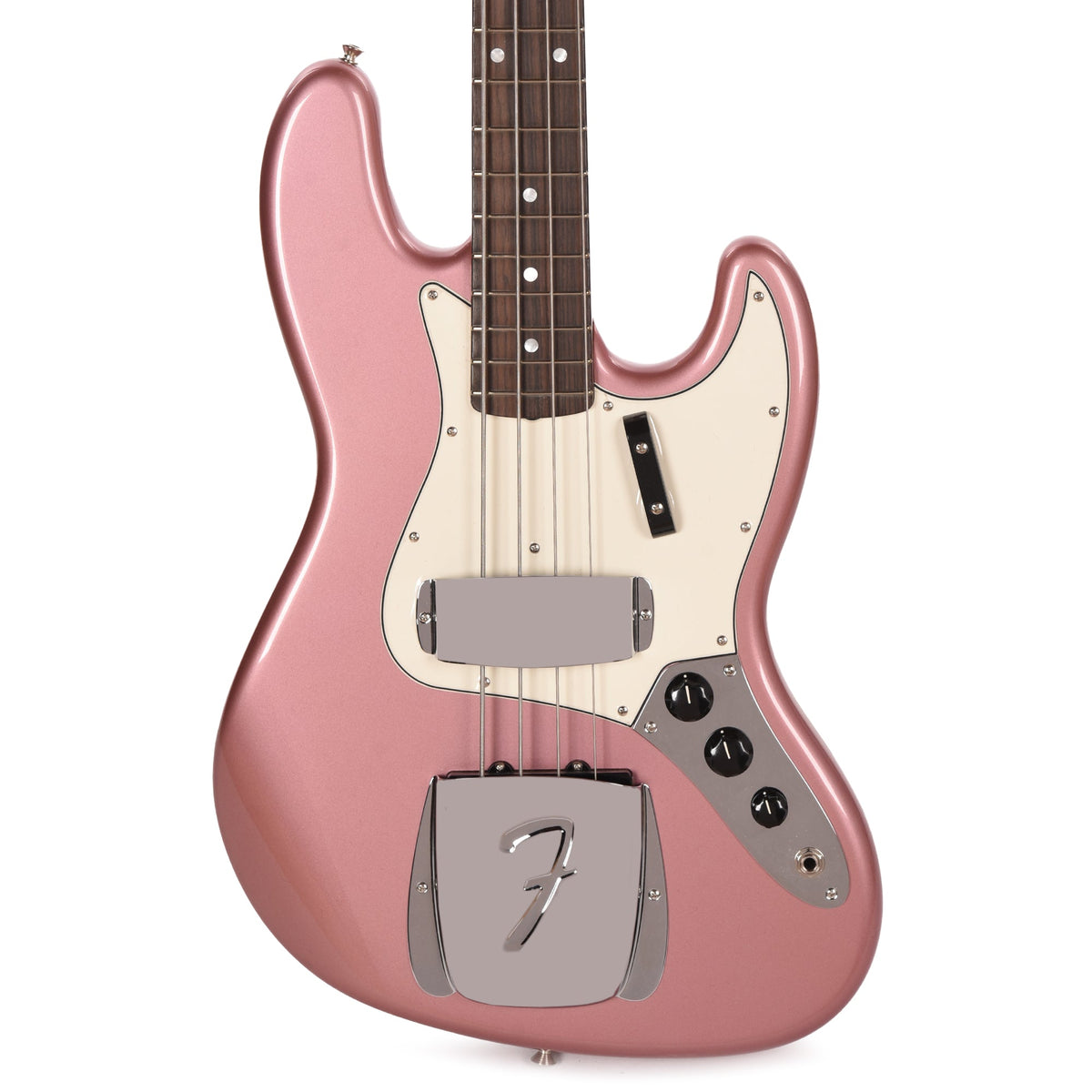 Fender Custom Shop 1965 Jazz Bass NOS Faded Aged Burgundy Mist Metallic - MusicMarket