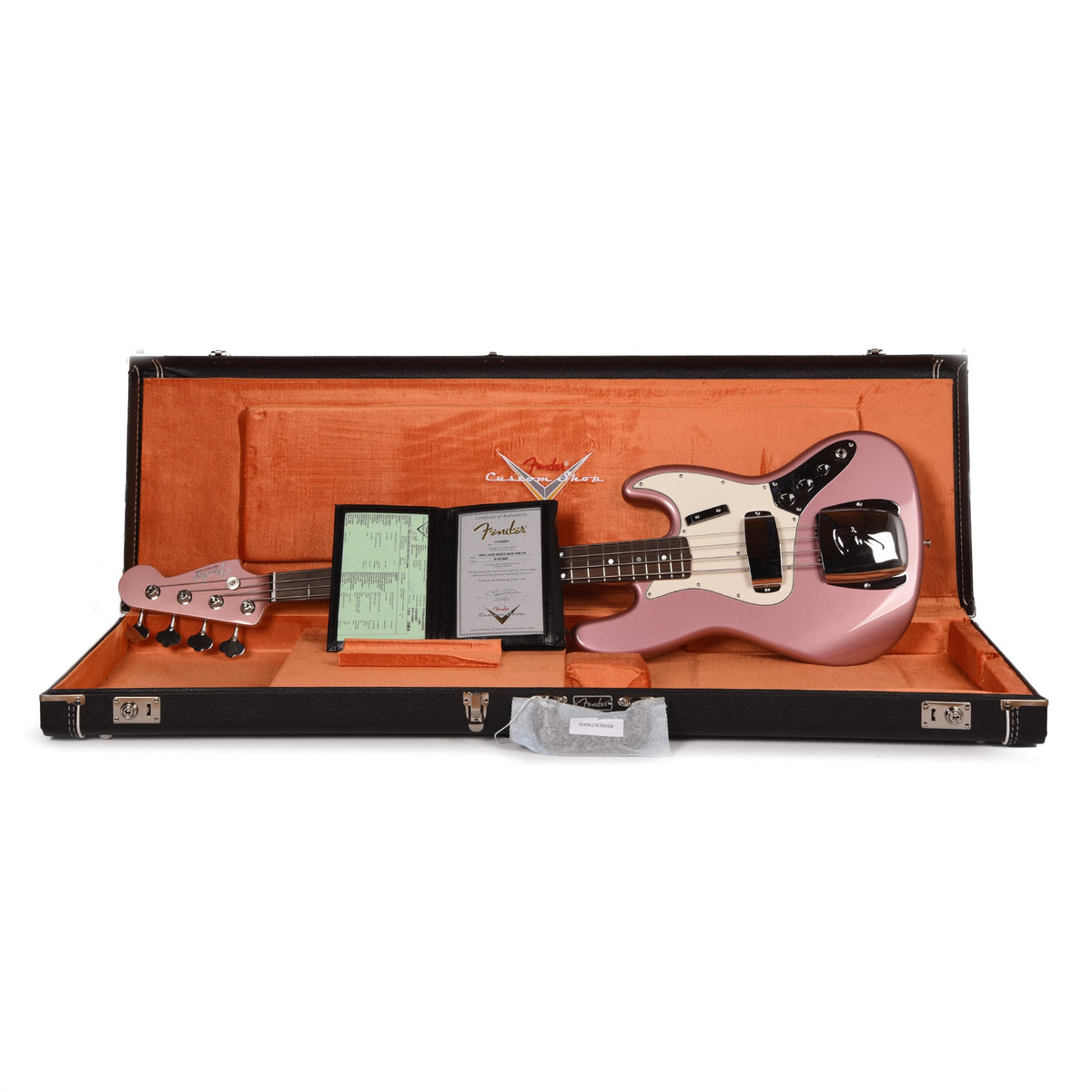 Fender Custom Shop 1965 Jazz Bass NOS Faded Aged Burgundy Mist Metallic - View 9 | MusicMarket