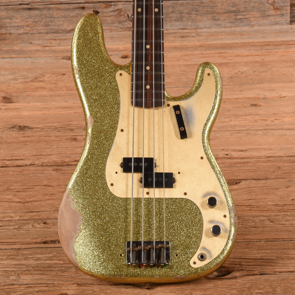 Fender Custom Shop '59 Precision Bass Heavy Relic Gold Sparkle 2022 - MusicMarket