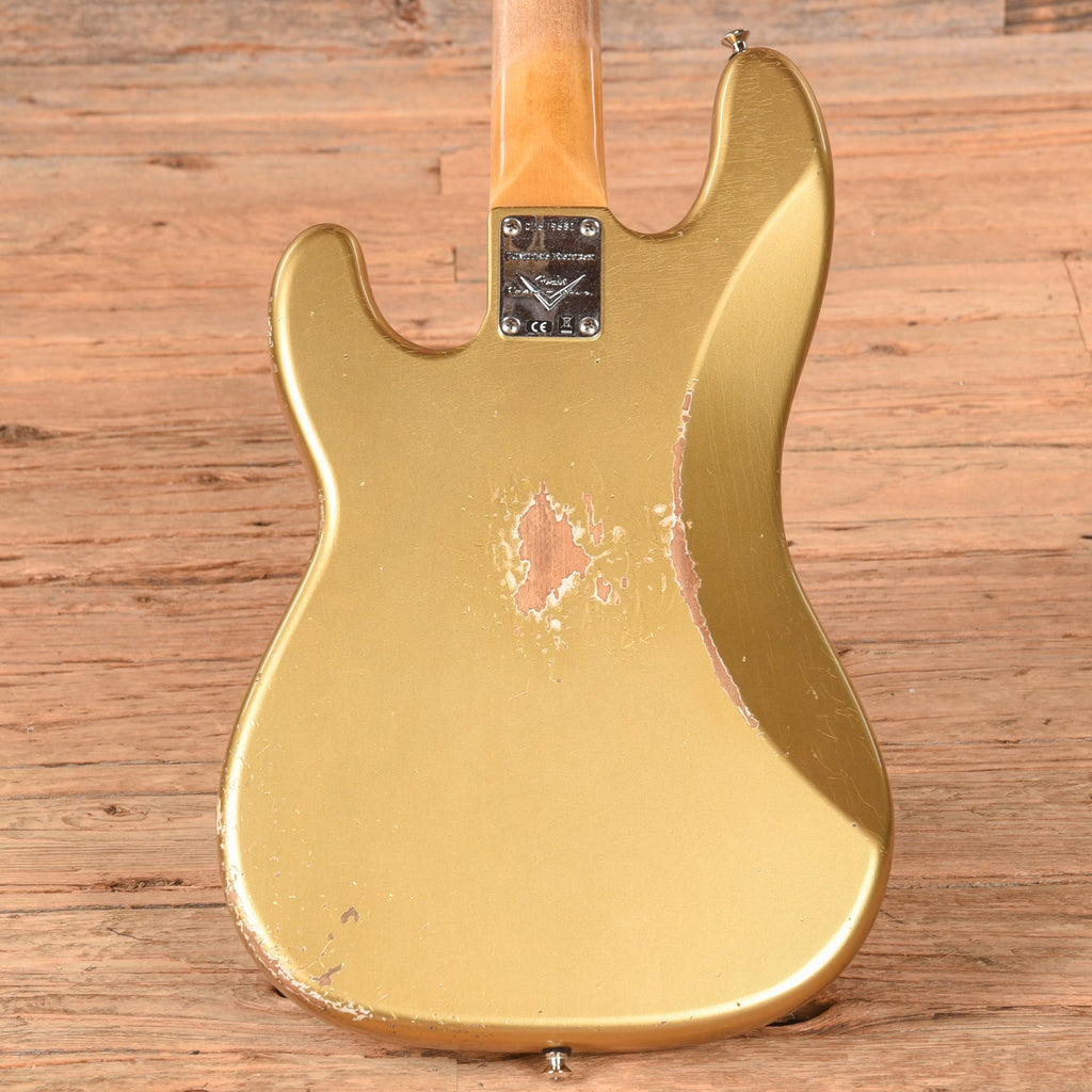 Fender Custom Shop Limited P-Jazz Bass Heavy Relic Gold 2024 - View 3 | MusicMarket