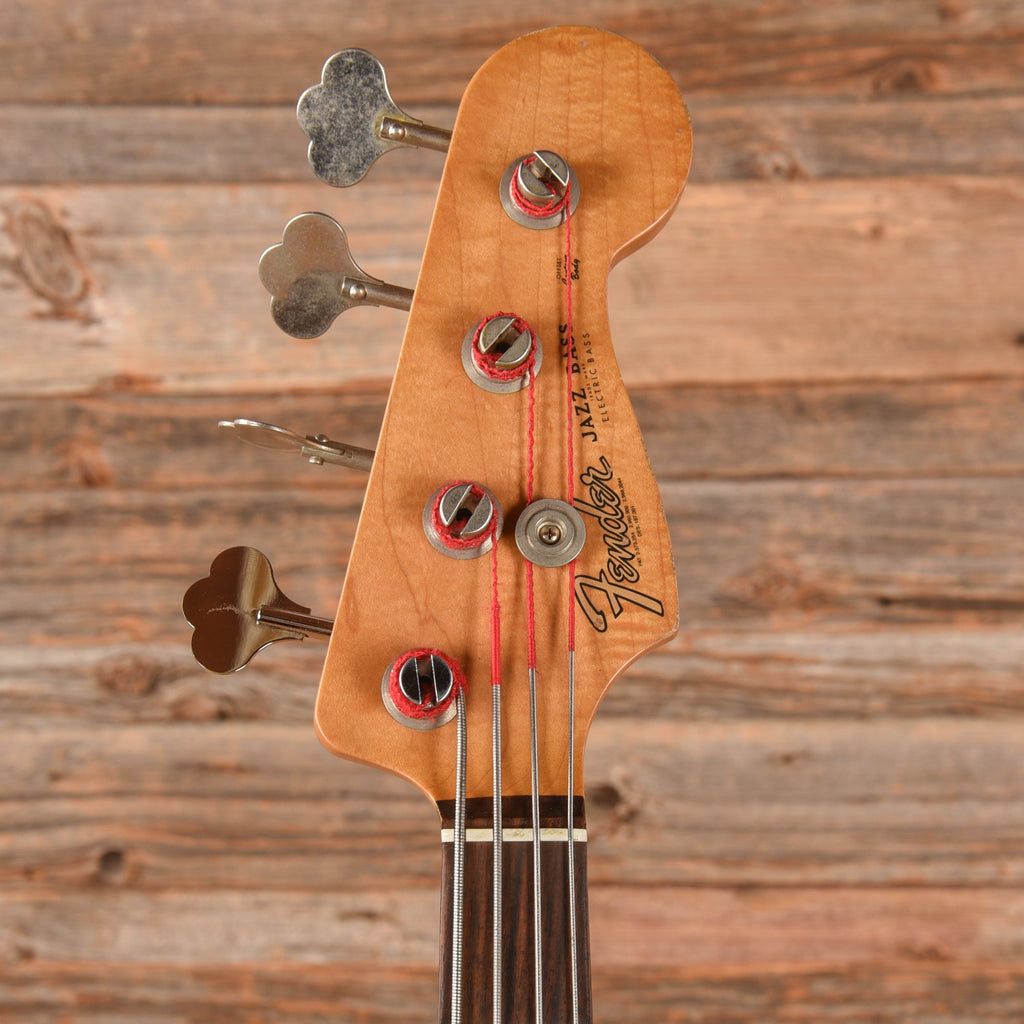 Fender Flea Artist Series Road Worn Signature Jazz Bass Shell Pink 2016 - View 6 | MusicMarket