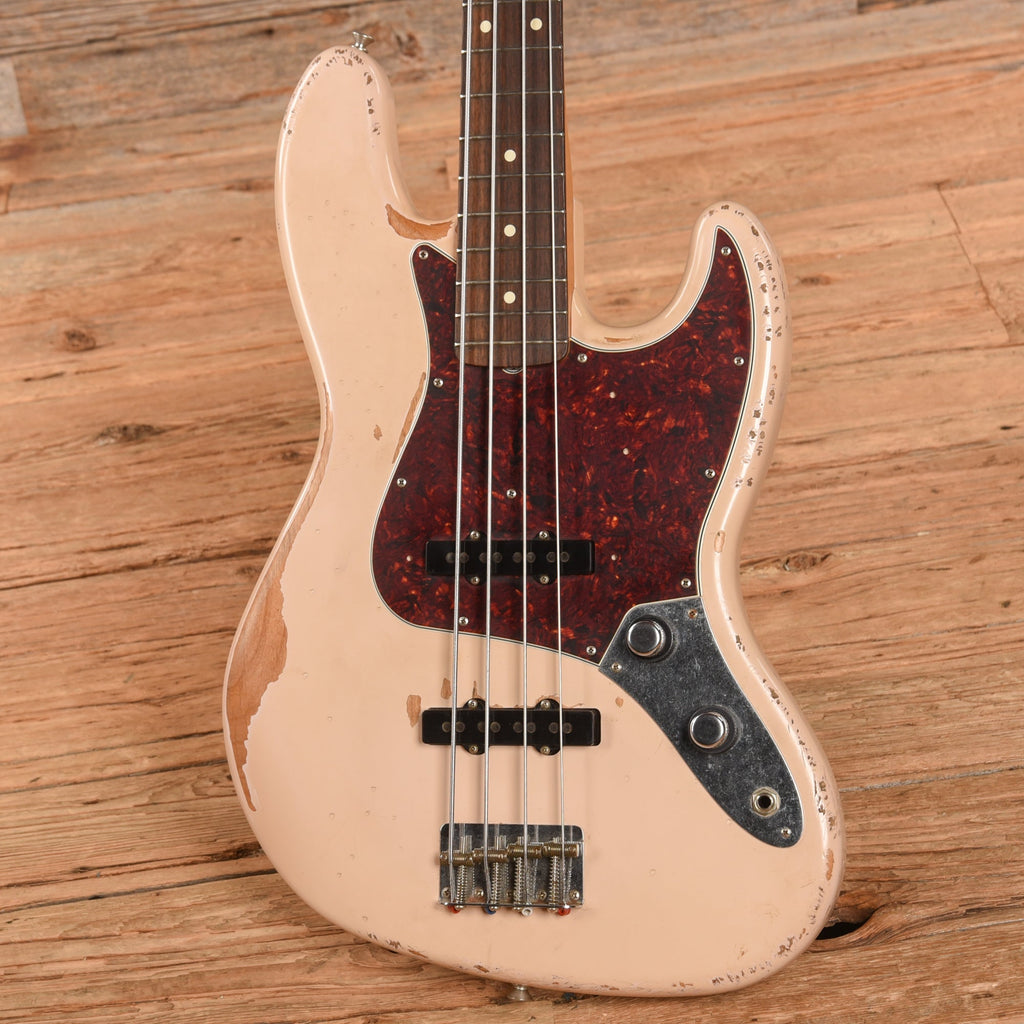 Fender Flea Artist Series Road Worn Signature Jazz Bass Shell Pink 2016 - View 2 | MusicMarket