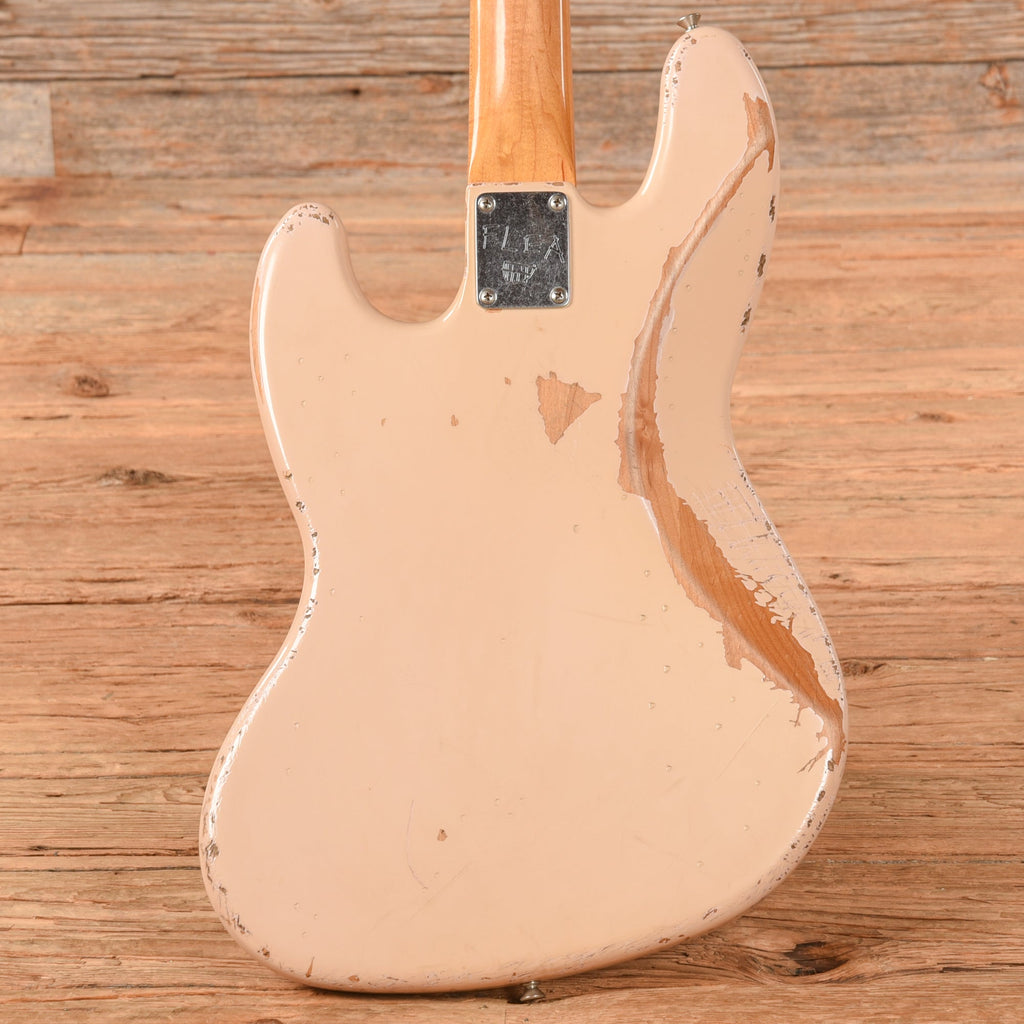 Fender Flea Artist Series Road Worn Signature Jazz Bass Shell Pink 2016 - View 3 | MusicMarket