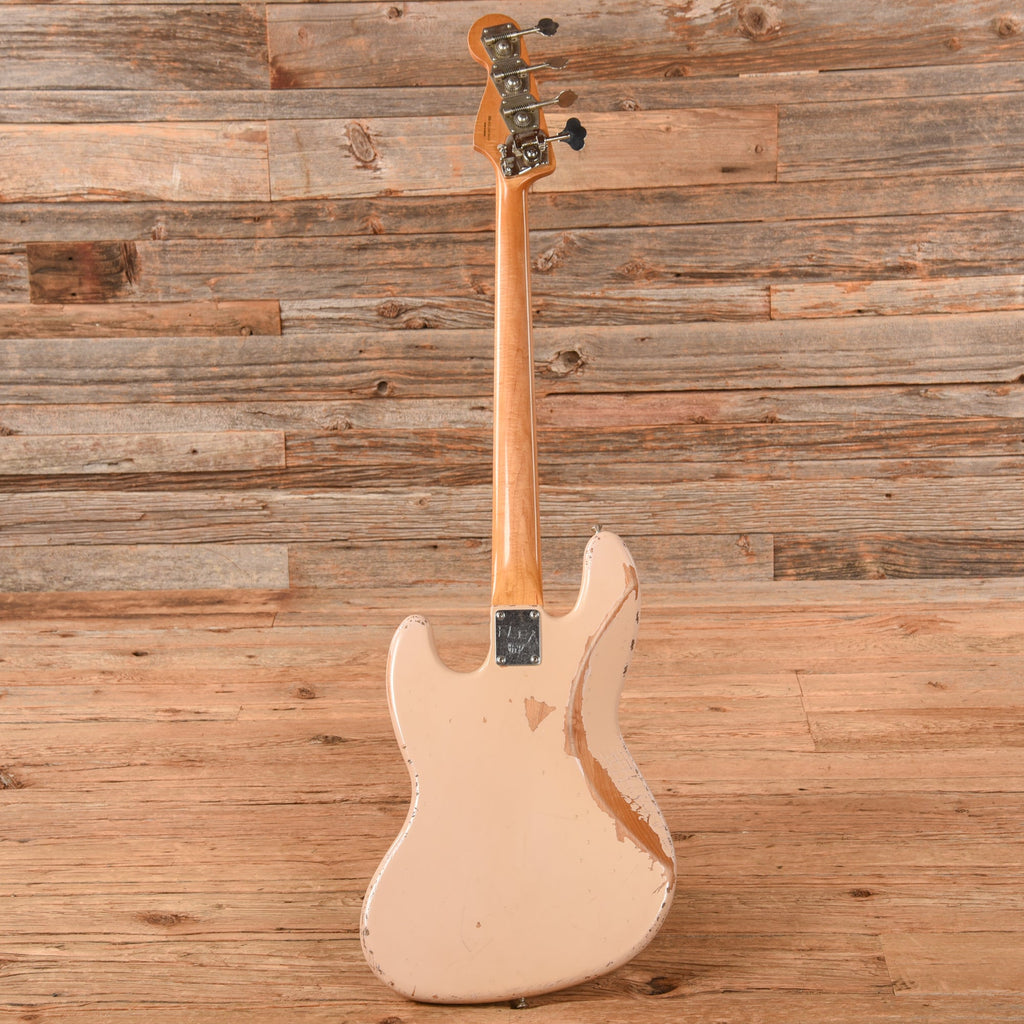 Fender Flea Artist Series Road Worn Signature Jazz Bass Shell Pink 2016 - View 5 | MusicMarket