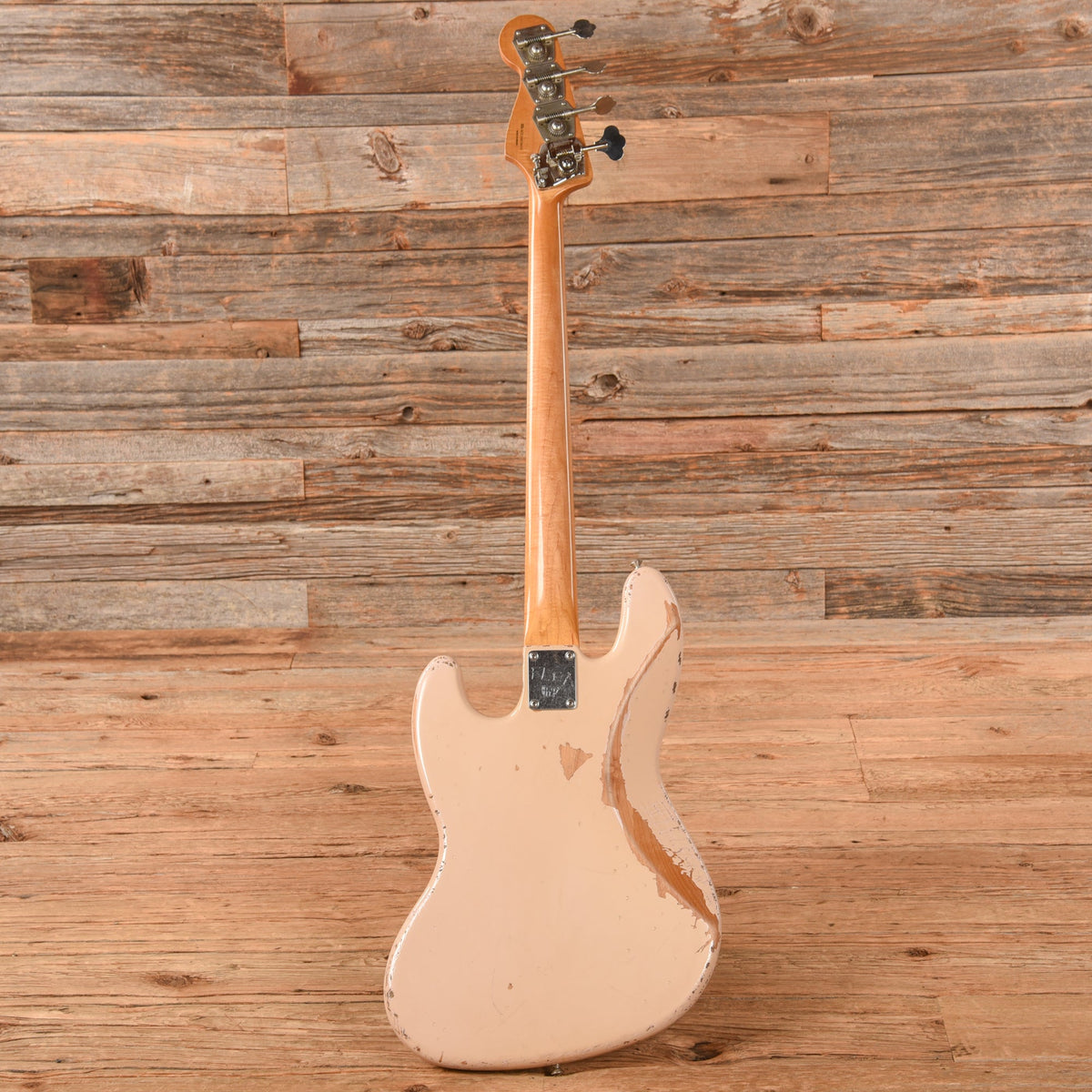 Fender Flea Artist Series Road Worn Signature Jazz Bass Shell Pink 2016 - View 5 | MusicMarket