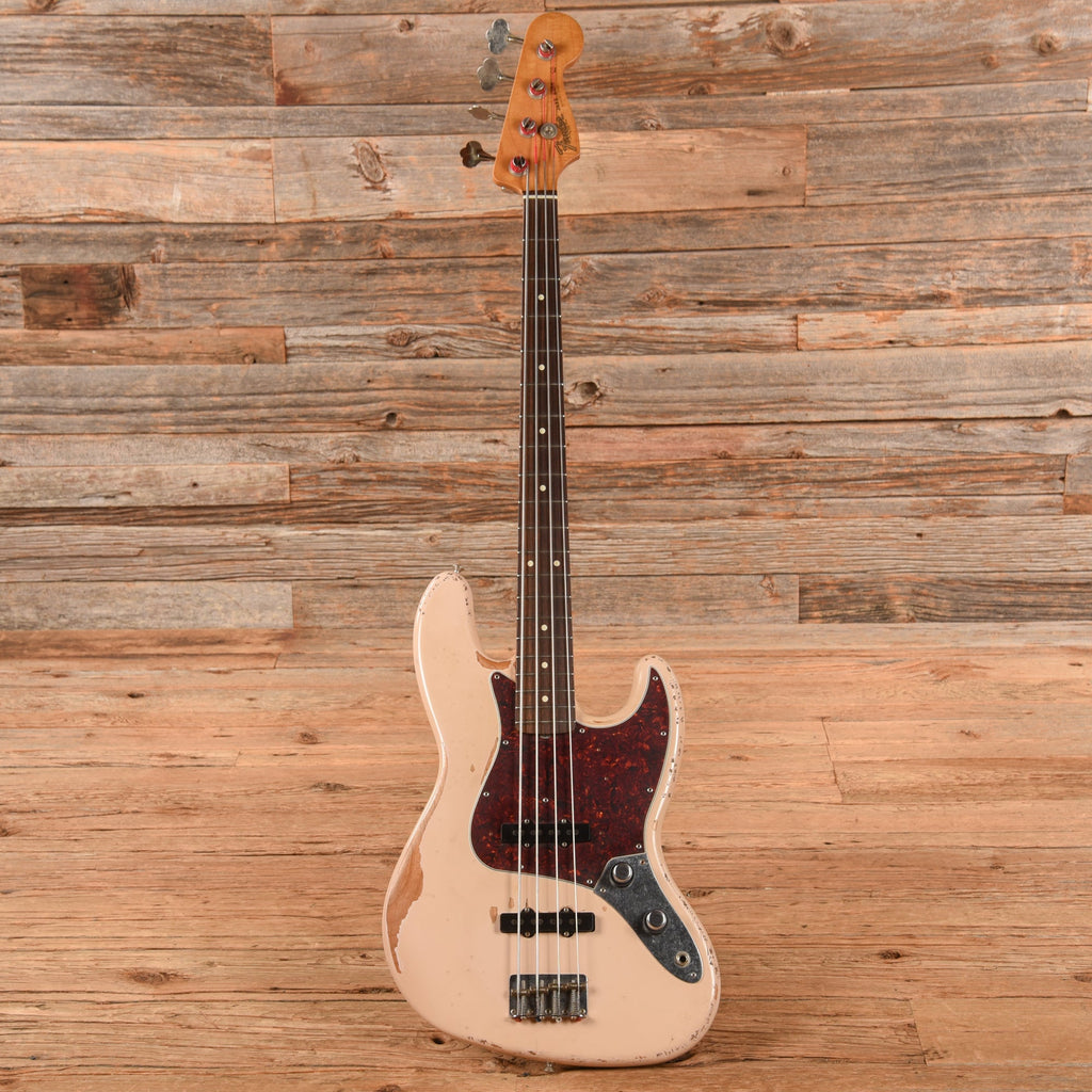 Fender Flea Artist Series Road Worn Signature Jazz Bass Shell Pink 2016 - View 4 | MusicMarket