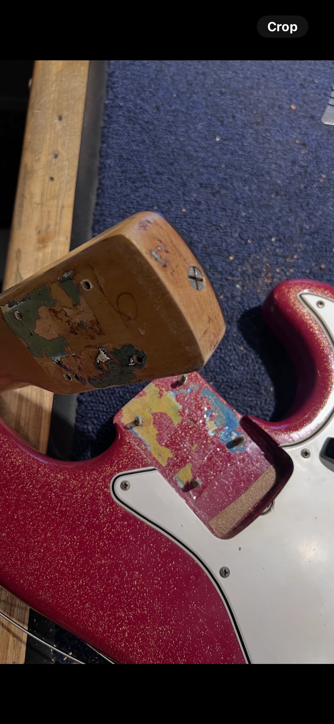 Fender Jazz Bass Red Sparkle Refin 1964 - View 10 | MusicMarket