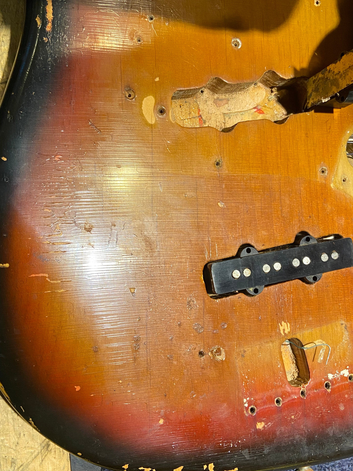 Fender Jazz Bass w/1966 Neck and 1974 Body Sunburst - View 24 | MusicMarket