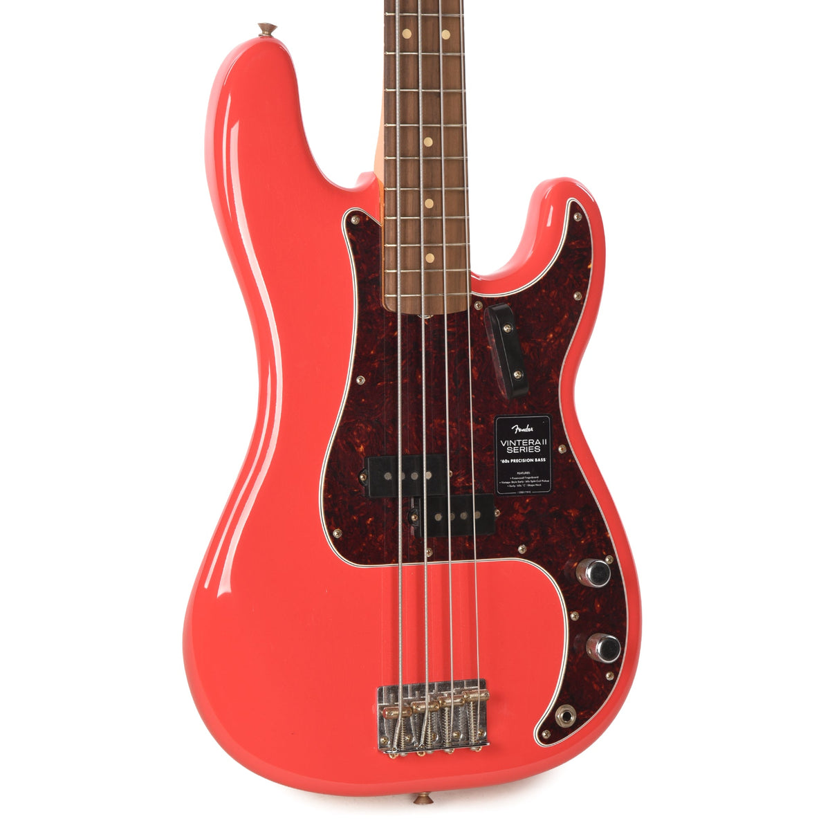 Fender Limited Edition Vintera II Road Worn '60s Precision Bass Fiesta Red - MusicMarket