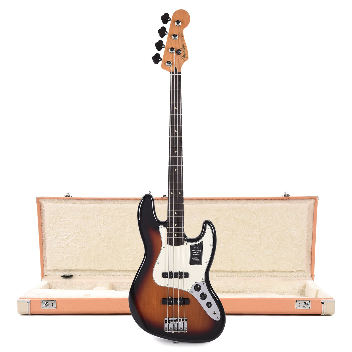 Fender Player II Jazz Bass RW 3-Color Sunburst and Pacific Peach Hardshell Case Bundle - MusicMarket