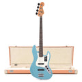 Fender Player II Jazz Bass RW Aquatone Blue and Pacific Peach Hardshell Case Bundle - MusicMarket
