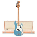 Fender Player II Precision Bass MN Aquatone Blue and Pacific Peach Hardshell Case Bundle - MusicMarket