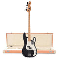 Fender Player II Precision Bass MN Black and Pacific Peach Hardshell Case Bundle - MusicMarket