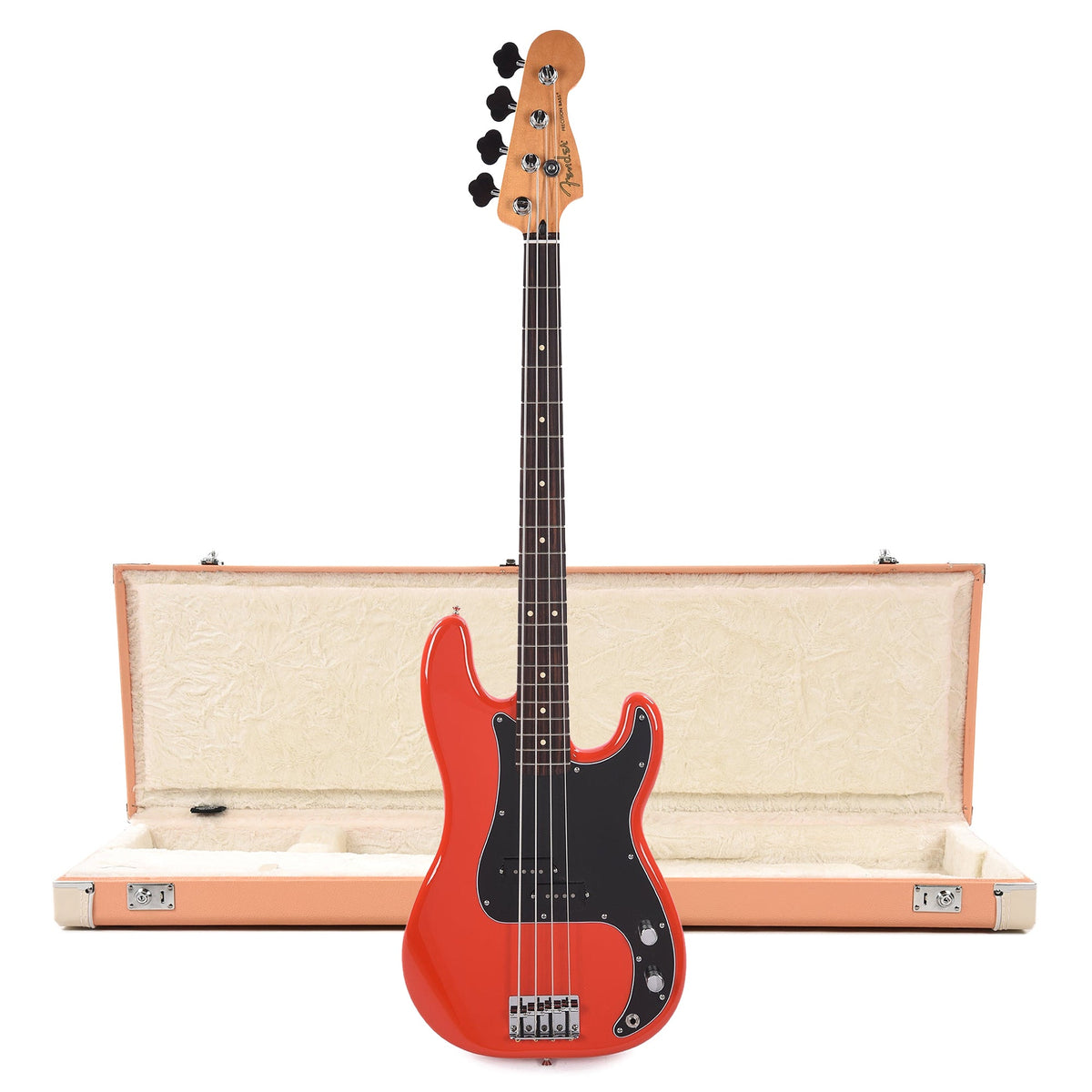 Fender Player II Precision Bass RW Coral Red and Pacific Peach Hardshell Case Bundle - MusicMarket