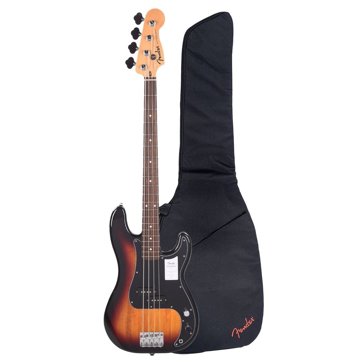Fender Standard Precision Bass LRL 3-Color Sunburst and FB405 Gig Bag Bundle - MusicMarket