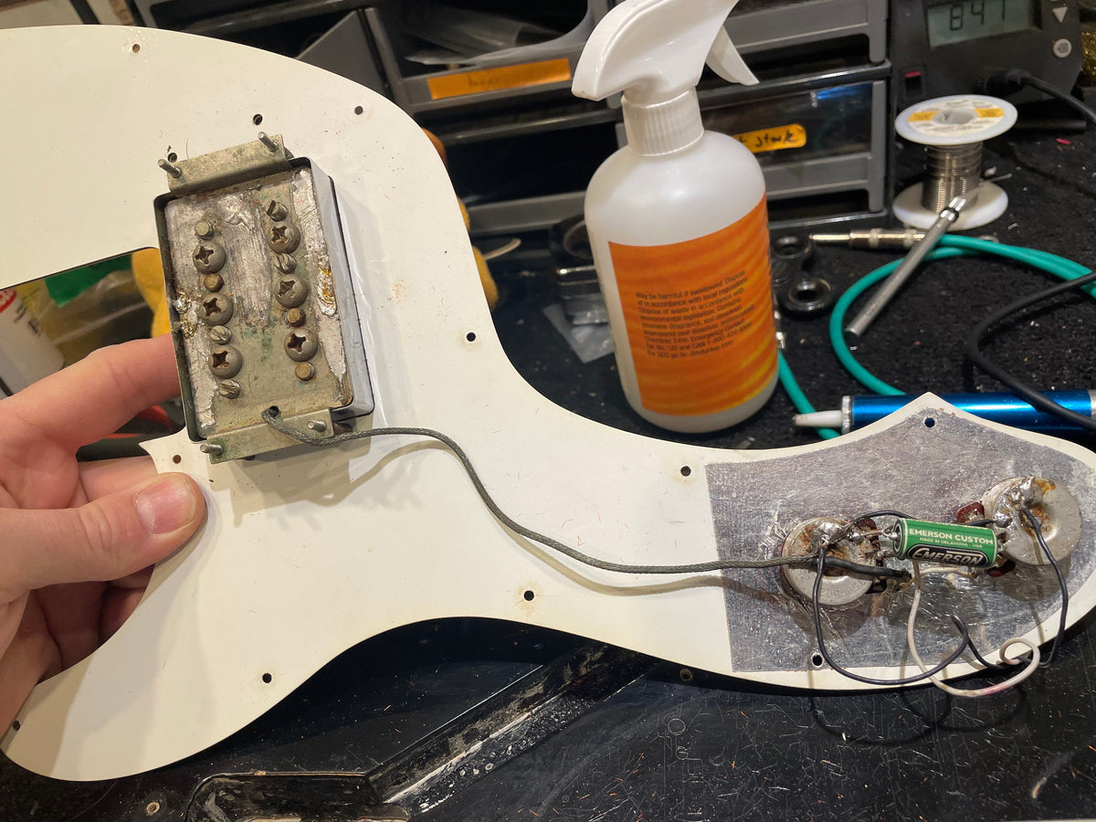 Fender Tele Bass 1974 Black - Dave Amato of REO Speedwagon - View 13 | MusicMarket
