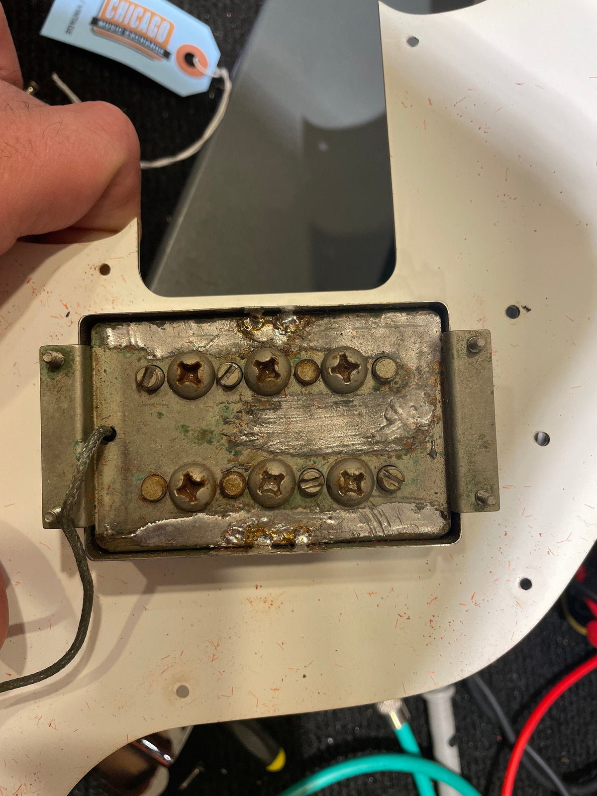 Fender Tele Bass 1974 Black - Dave Amato of REO Speedwagon - View 10 | MusicMarket