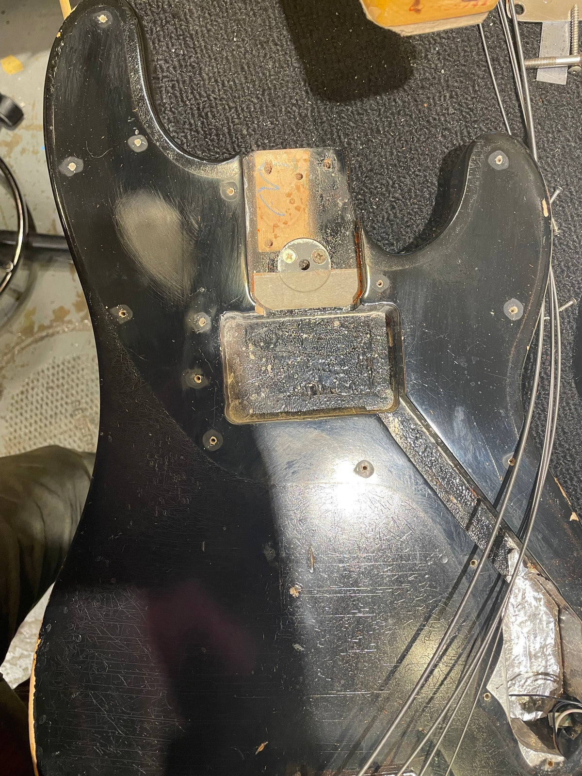 Fender Tele Bass 1974 Black - Dave Amato of REO Speedwagon - View 12 | MusicMarket
