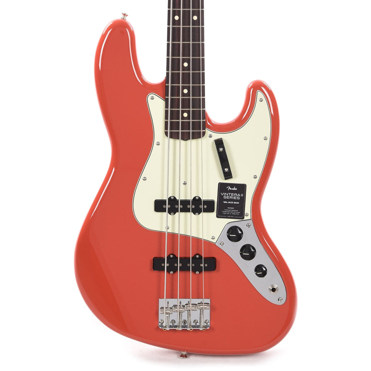 Fender Vintera II 60s Jazz Bass Fiesta Red - MusicMarket