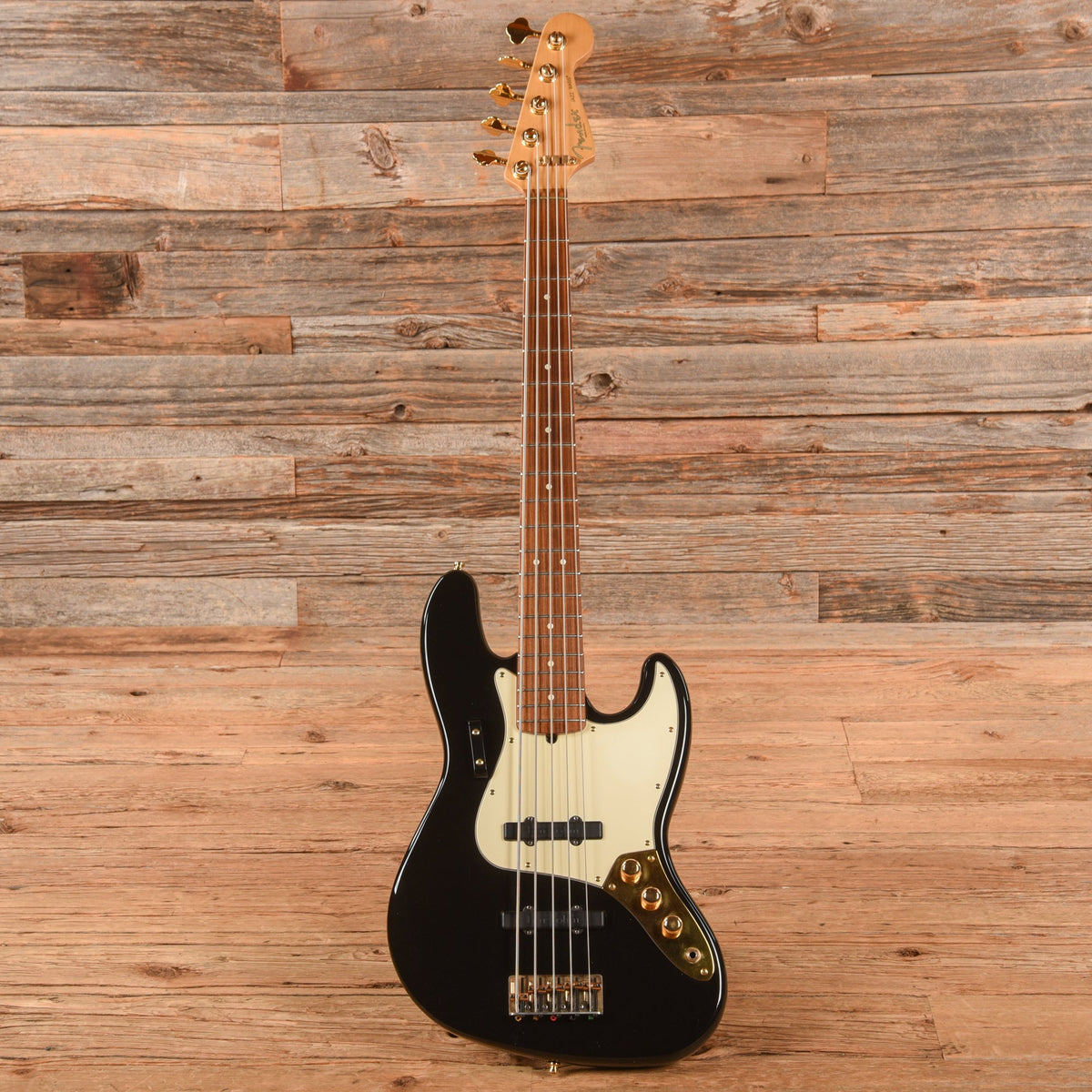 Fender American Standard Jazz Bass V Black 1998 - View 4 | MusicMarket