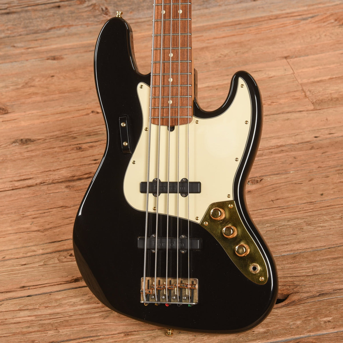 Fender American Standard Jazz Bass V Black 1998 - View 2 | MusicMarket