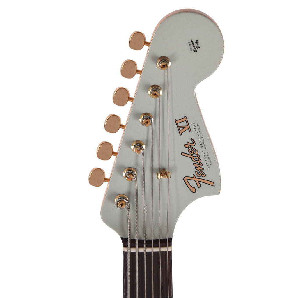 Fender Custom Shop 1966 Bass VI Journeyman Relic Faded Aged Sonic Blue - View 6 | MusicMarket