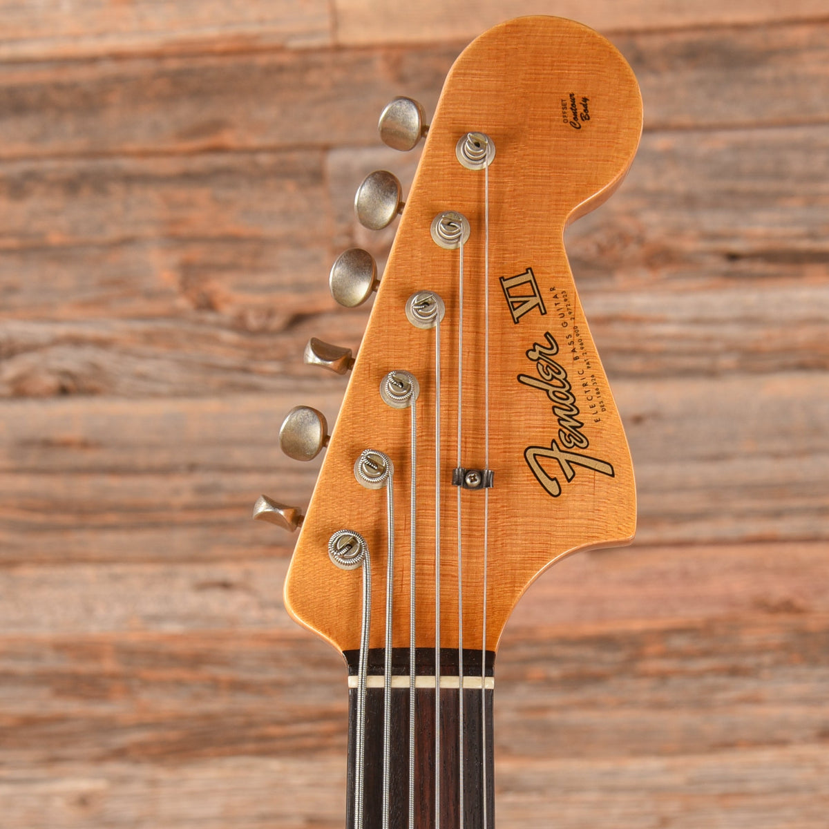 Fender Custom Shop Bass VI Aged Sherwood Green Metaliic 2023 - View 6 | MusicMarket