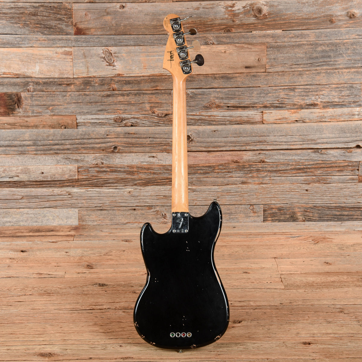 Fender Justin Meldal Johnson Road Worn Signature Mustang Bass Black 2023 - View 5 | MusicMarket
