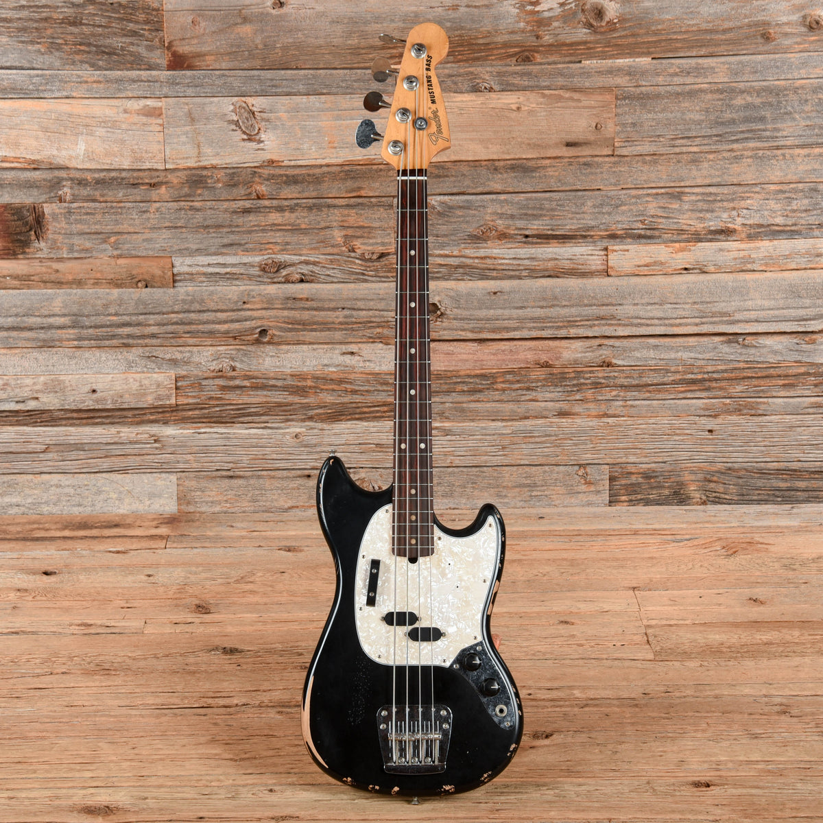 Fender Justin Meldal Johnson Road Worn Signature Mustang Bass Black 2023 - View 4 | MusicMarket